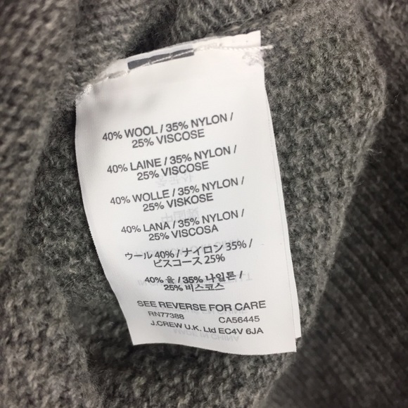 J. Crew Oversized V Neck Tunic Wool Sweater XS - Picture 6 of 6